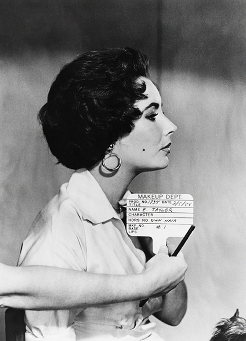 Elizabeth Taylor hair test for ‘Cat on a Hot Tin Roof’ 1958.