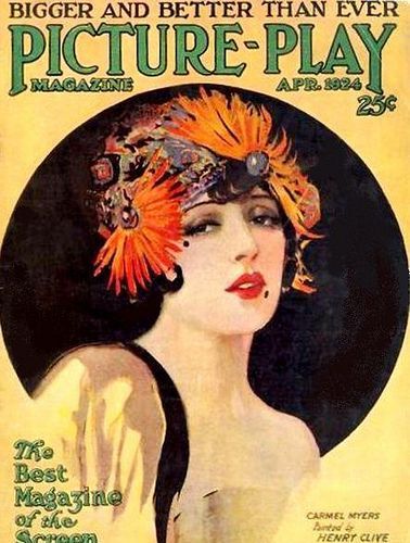 31_Carmel Myers on the cover of "Picture Play Magazine", USA, April 1924. Artwork by Henry Clive..jpg
